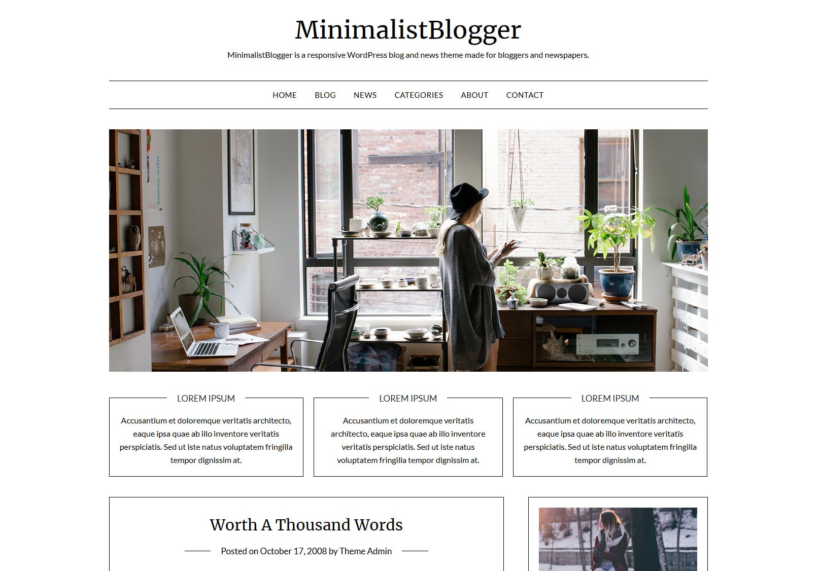 minimalist blogger