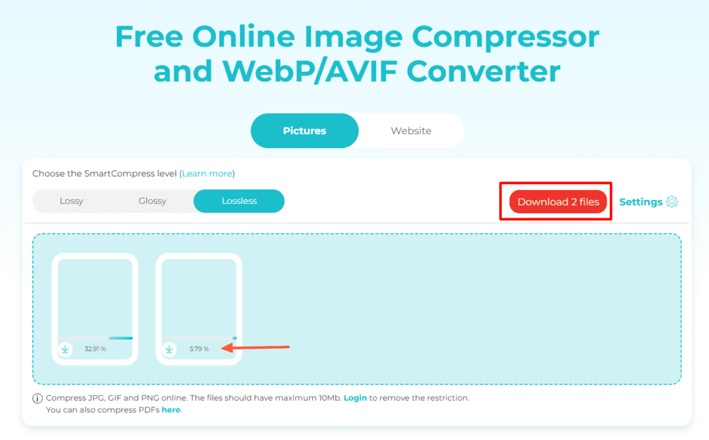 compress PDF online using Shortpixel PDF compression plugin. 
