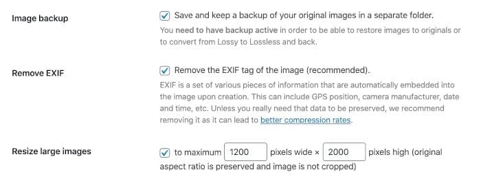 How to compress images for email with ShortPixel's Resizing options