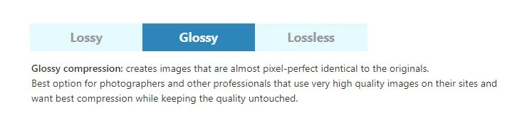ShortPixel's Glossy Compression