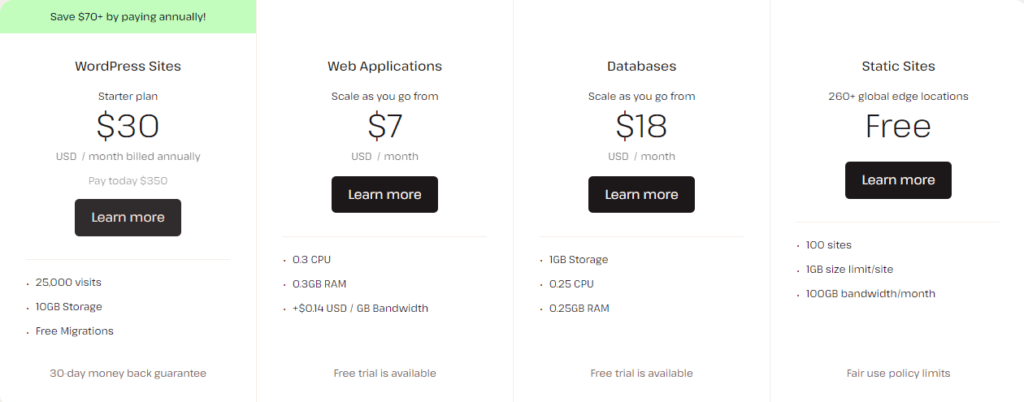 kinsta wordpress hosting pricing