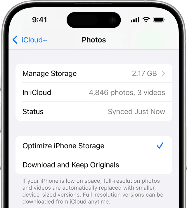 How to Reduce Photo File Size on iPhone: Easy & Effective Methods phone settings icloud photos optimize