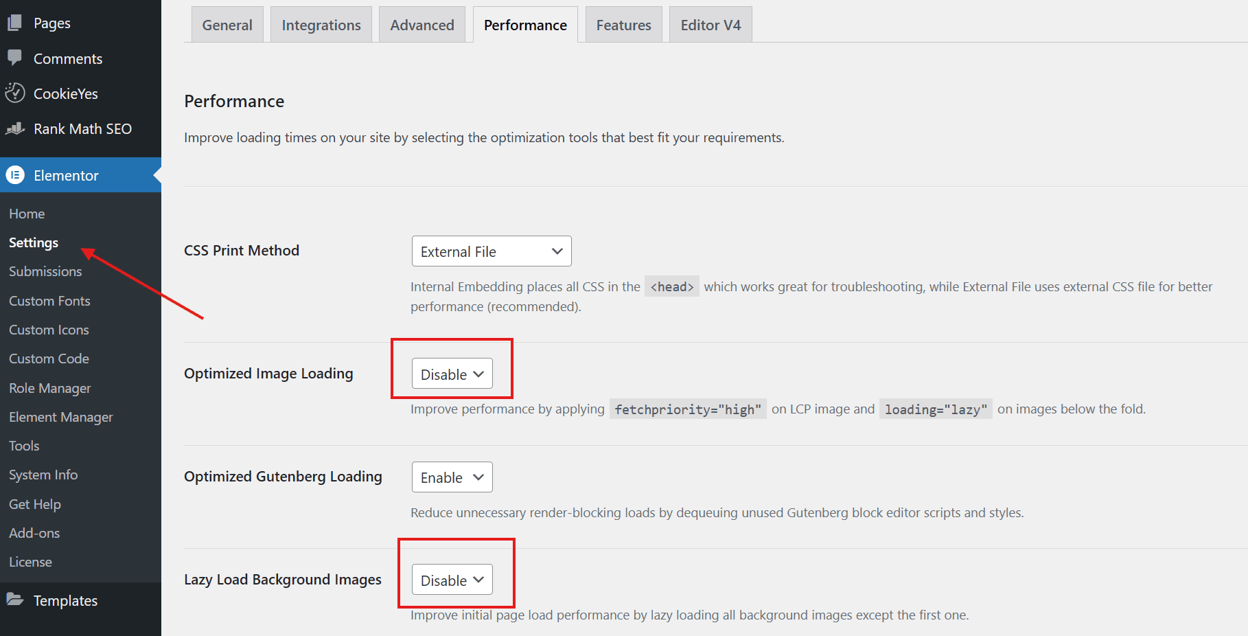 20 Common Elementor Performance Problems and How to Fix Them disable elementor image lazy loading