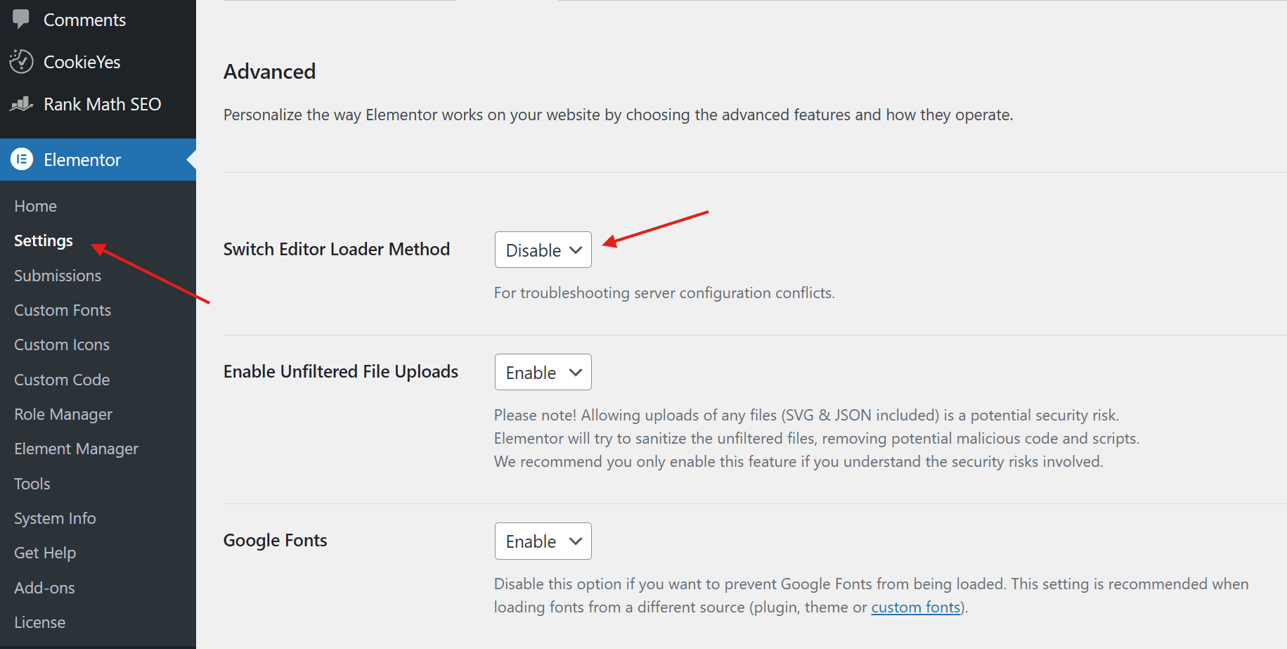 20 Common Elementor Performance Problems and How to Fix Them elementor switch editor loader method