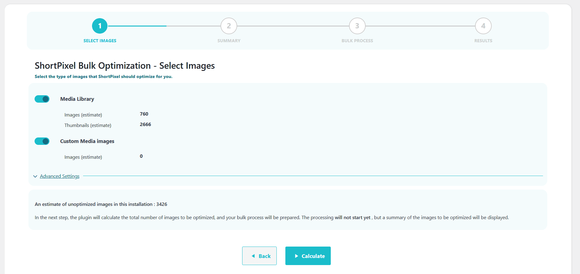 Best Tools to Bulk Optimize Product Photos for Your Online Store shortpixel bulk processing page