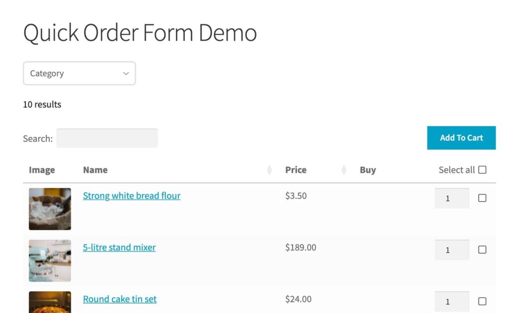 Setting Up a Quick-Order Product Table for WooCommerce image