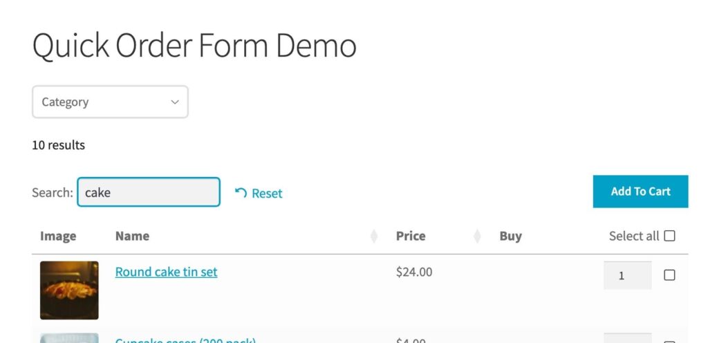 Setting Up a Quick-Order Product Table for WooCommerce image 4